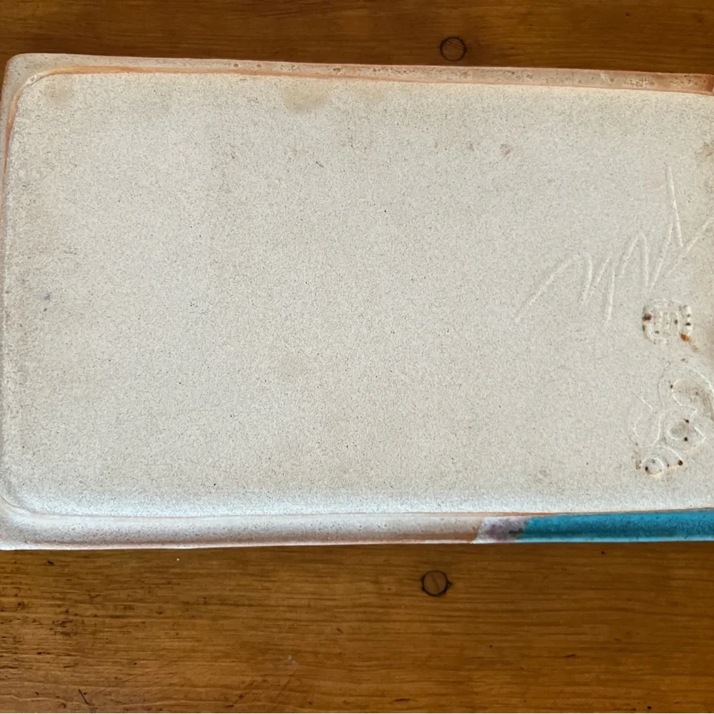 Studio Pottery Tray Signed EUC - Picture 8 of 12